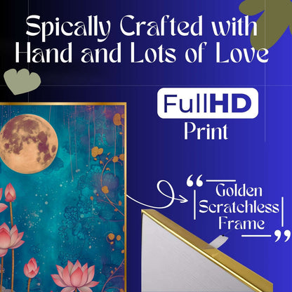 Set of Three Wall Paintings for Wall Dacoration Golden Framed Wall Paintings for Living Room & Bedroom Wall Art for Home Decoration & Office Wall Décor (18×12 inch CH-GD3-11)