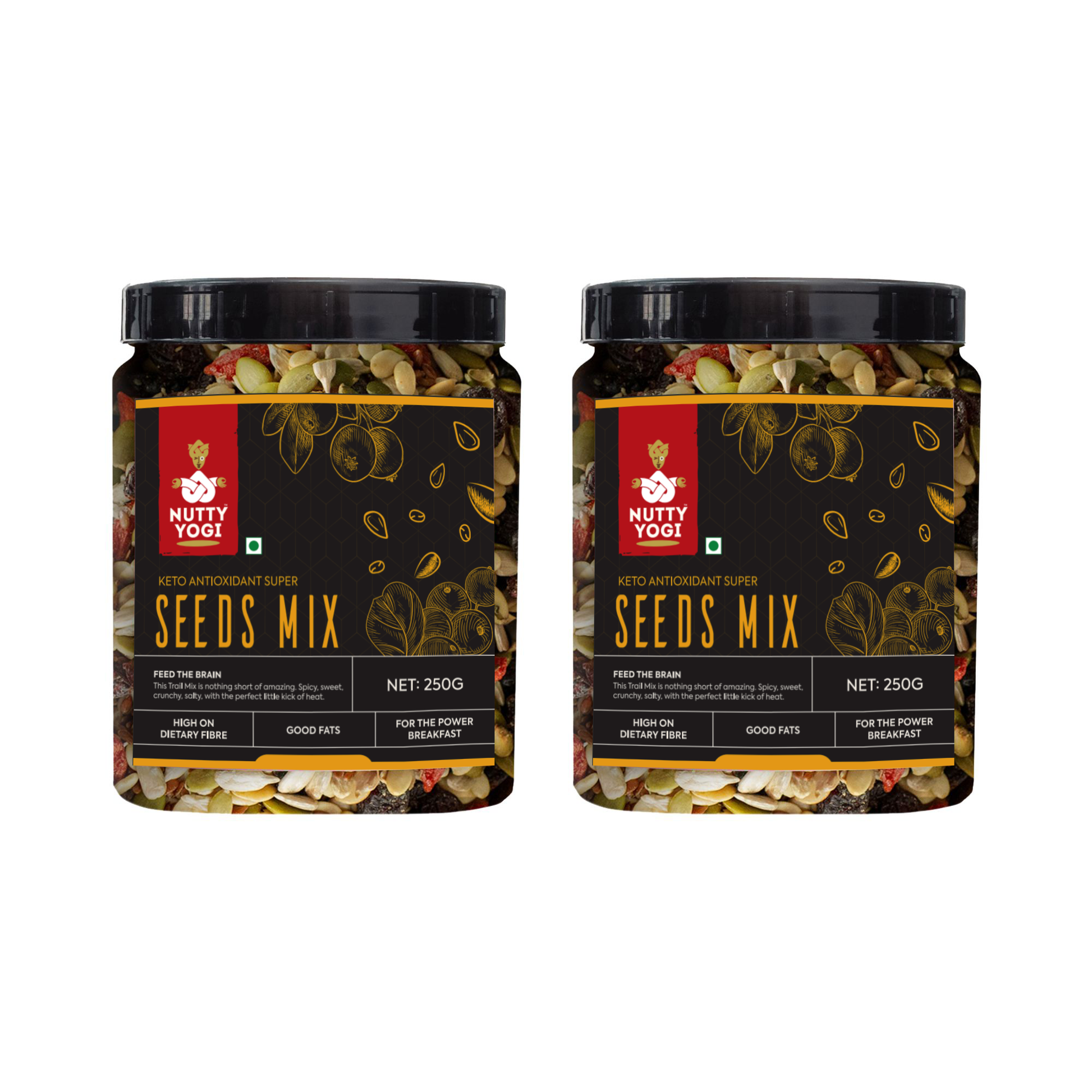 Nutty Yogi Keto Antioxidant Super Seeds Mix 250g (Pack of 2)