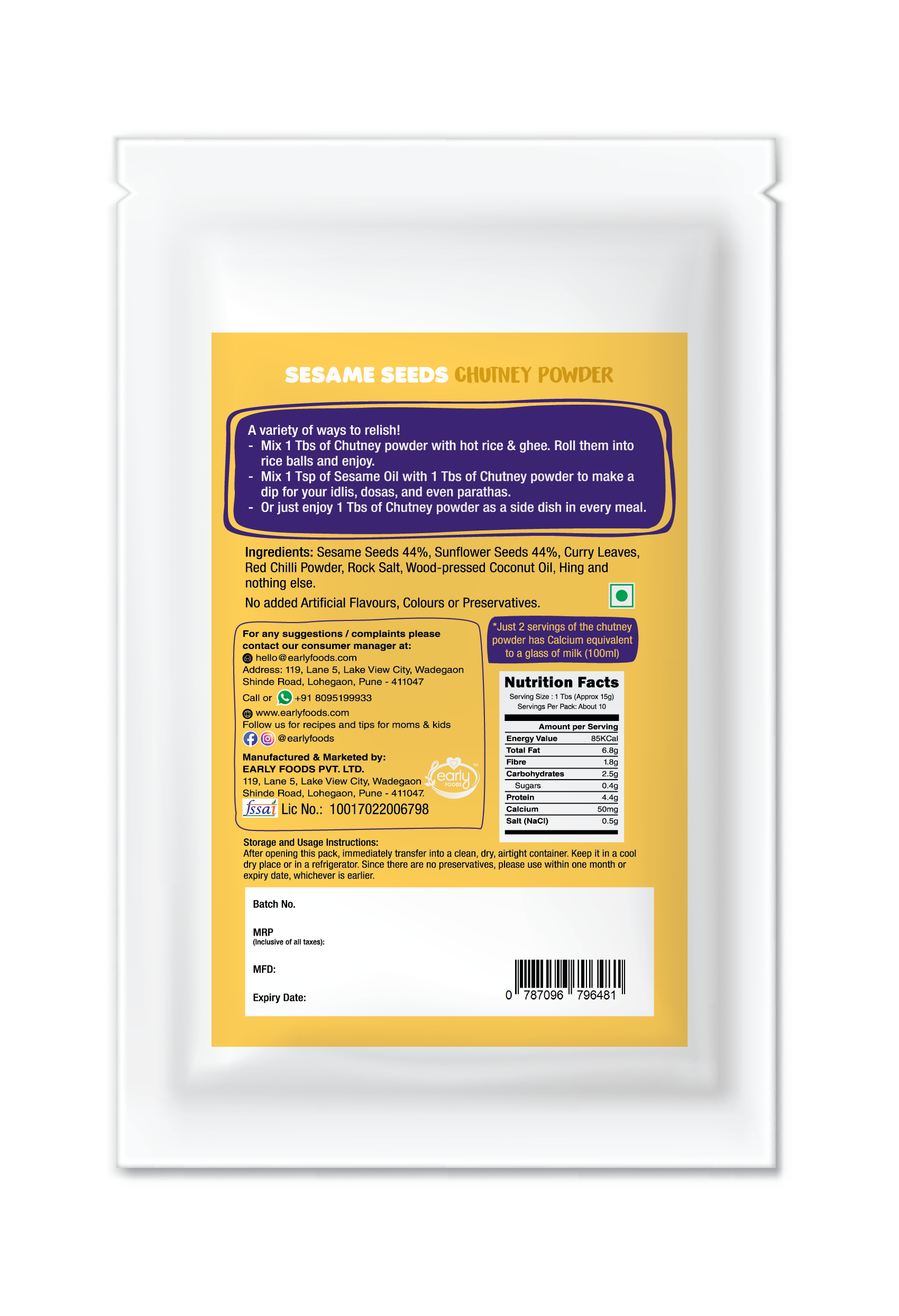 Sesame Seeds Chutney Powder