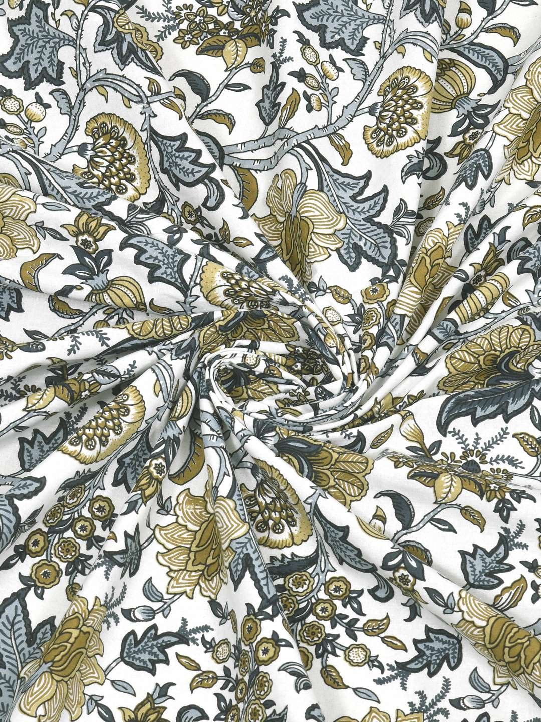 100% Pure Cotton Traditional Printed Bedsheet for Double Bed King Size Bedsheet with 2 Pillow Covers