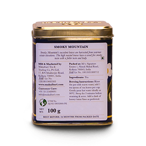Smoky Mountain 100g Roasted Darjeeling Black Loose Leaf Tea Tin Caddy