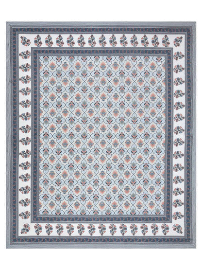 100% Pure Cotton Traditional Printed Bedsheet for Double Bed King Size Bedsheet with 2 Pillow Covers