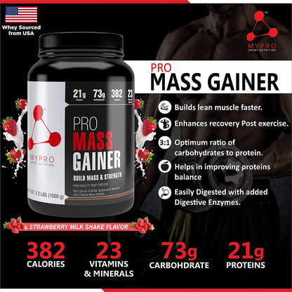 My Pro Sport Nutrition High Protein Pro Mass Gainer Supplement Powder-33 Scoops