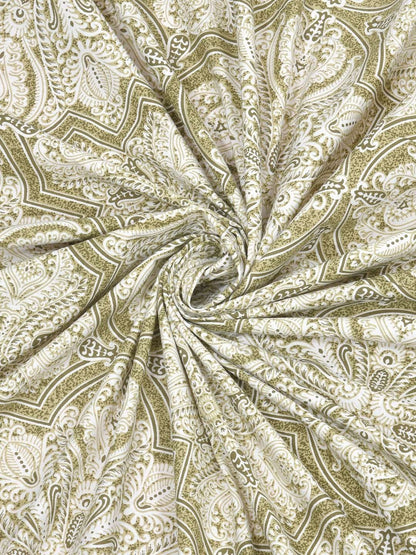 100% Pure Cotton Traditional Printed Bedsheet for Double Bed King Size Bedsheet with 2 Pillow Covers