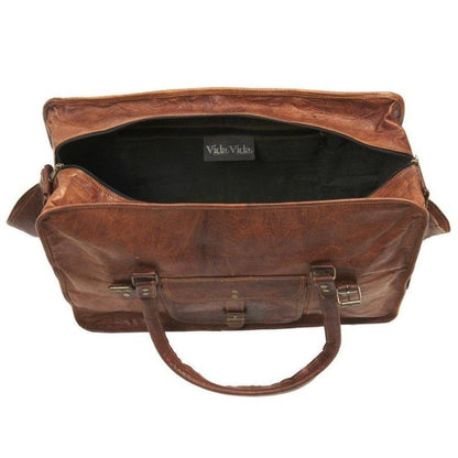 Craftshades – 20 Inch Handcrafted Travel Duffle Goat Leather Bag | 100 Genuine Leather