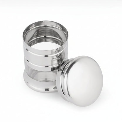 USHA SHRIRAM Stainless Steel Containers 1.5L | Set of 2 | Rust Proof | Kitchen Storage Dabba