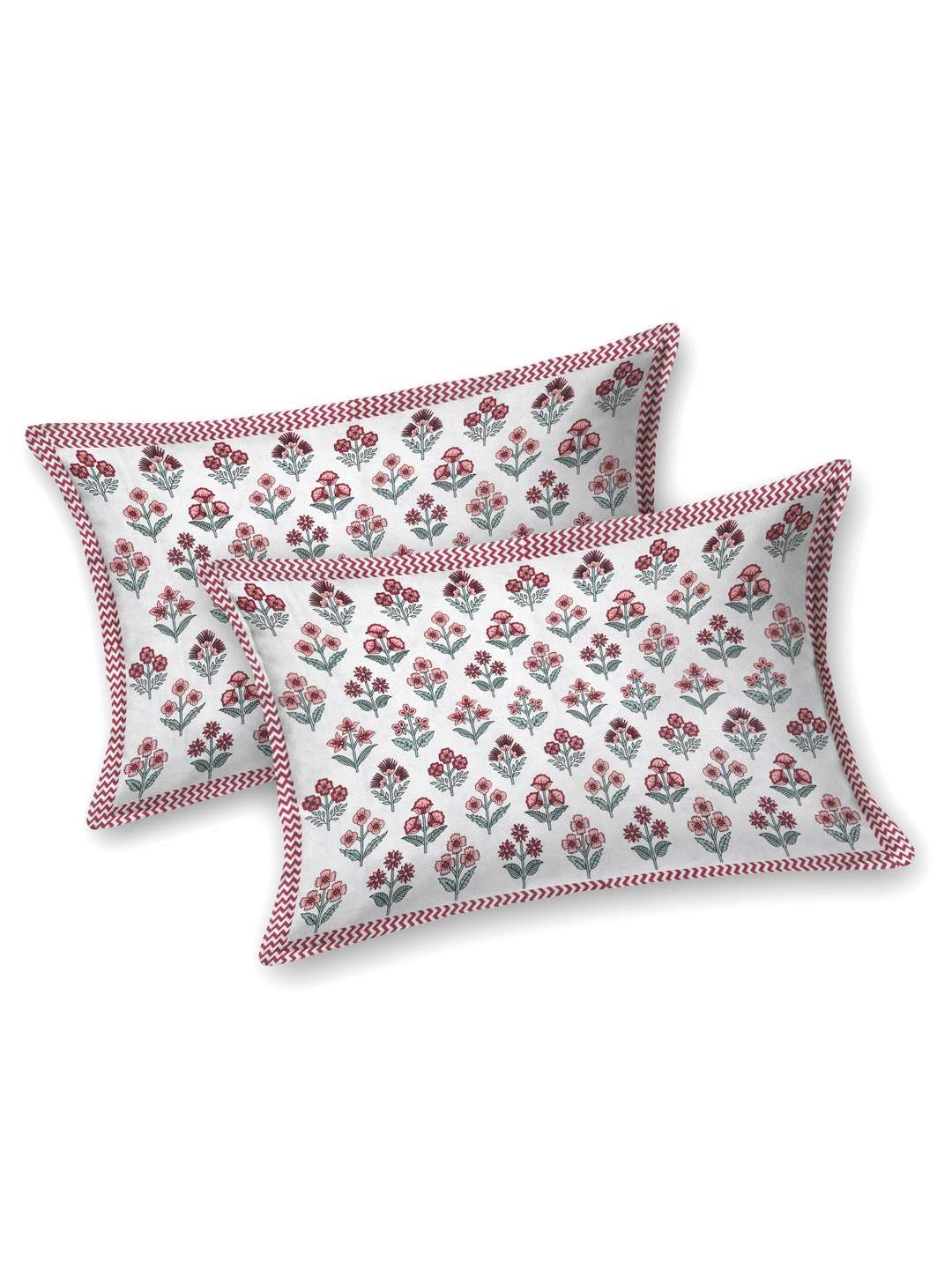 100% Pure Cotton Traditional Printed Bedsheet for Double Bed King Size Bedsheet with 2 Pillow Covers