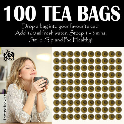 FVTB VEDIC KAHWA - Kahwa Green Tea Bags 100 pcs - Eco-Friendly Vedic Detox Kahwa Green Tea 100 bag in Resealable pouch- All in one Green Tea Kahwa Tea bags - Kawa tea, Kava tea, Green tea bag