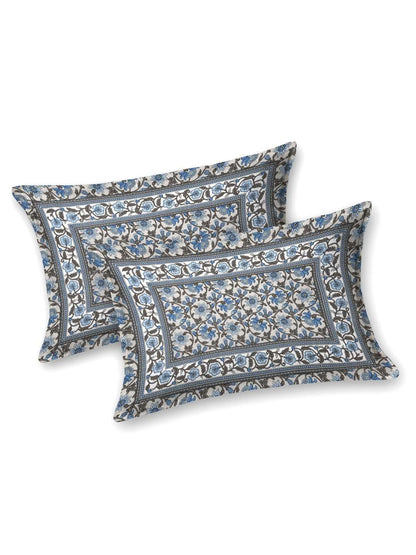100% Pure Cotton Traditional Printed Bedsheet for Double Bed King Size Bedsheet with 2 Pillow Covers