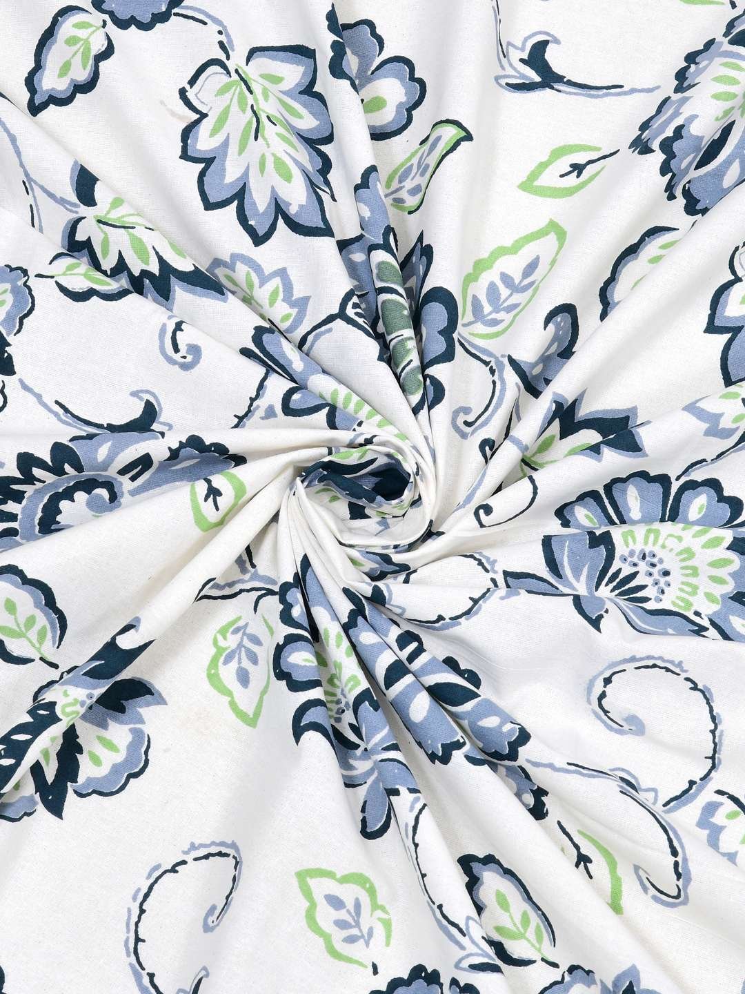 100% Pure Cotton Traditional Printed Bedsheet for Double Bed King Size Bedsheet with 2 Pillow Covers