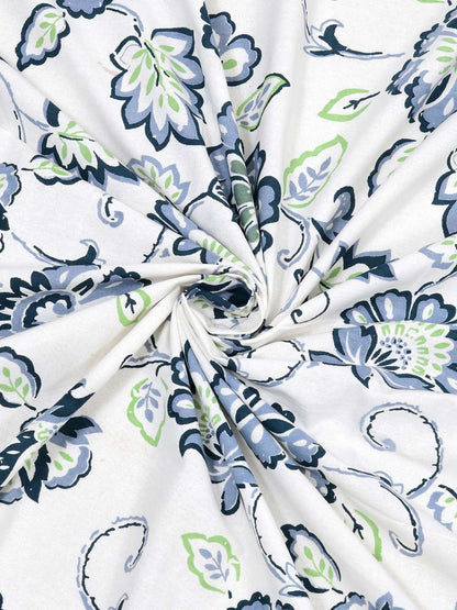 100% Pure Cotton Traditional Printed Bedsheet for Double Bed King Size Bedsheet with 2 Pillow Covers