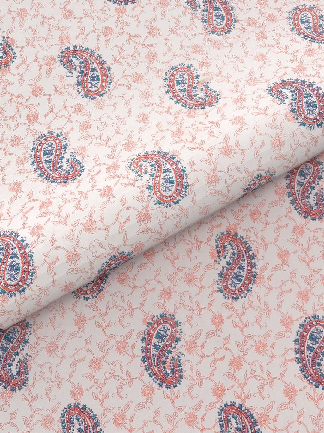 100% Pure Cotton Traditional Printed Bedsheet for Double Bed King Size Bedsheet with 2 Pillow Covers