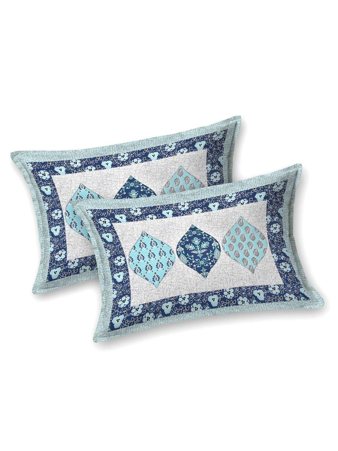 100% Pure Cotton Traditional Printed Bedsheet for Double Bed King Size Bedsheet with 2 Pillow Covers