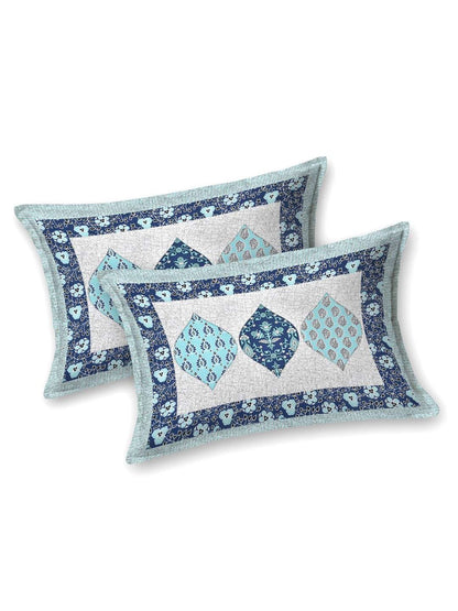 100% Pure Cotton Traditional Printed Bedsheet for Double Bed King Size Bedsheet with 2 Pillow Covers