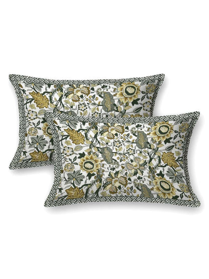 100% Pure Cotton Traditional Printed Bedsheet for Double Bed King Size Bedsheet with 2 Pillow Covers