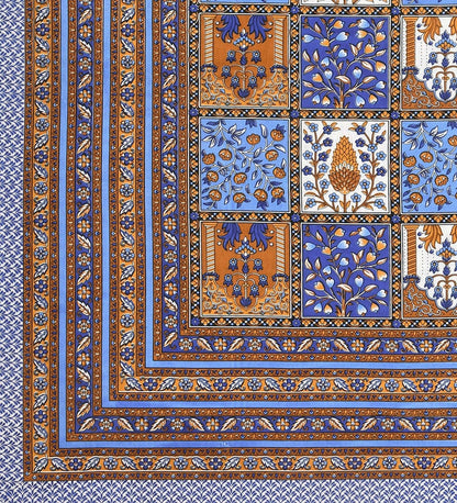 100% Pure Cotton Traditional Printed Bedsheet for Double Bed King Size Bedsheet with 2 Pillow Covers