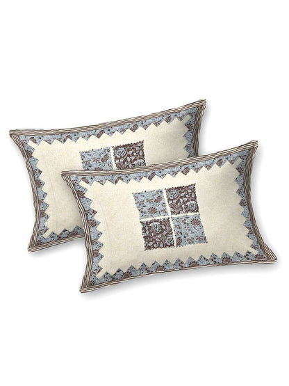 100% Pure Cotton Traditional Printed Bedsheet for Double Bed King Size Bedsheet with 2 Pillow Covers