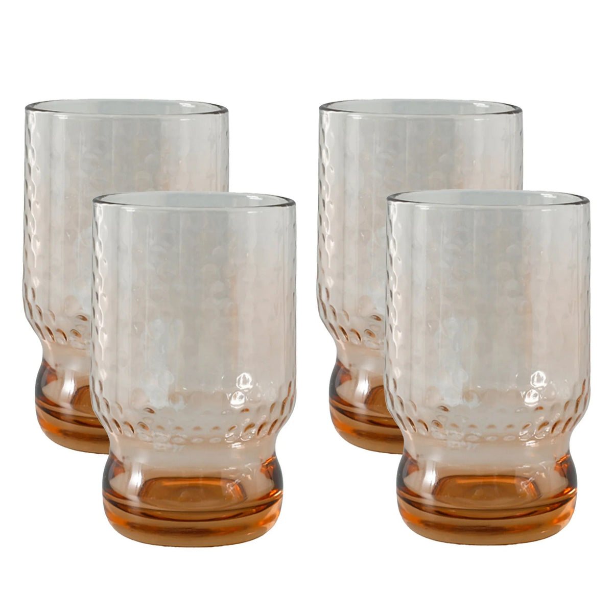 UMAI Set of 2: Lead-Free Amber Juice Glasses | 430ml | Stylish & Versatile
