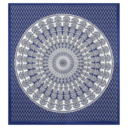 100% Pure Cotton Traditional Printed Bedsheet for Double Bed King Size Bedsheet with 2 Pillow Covers