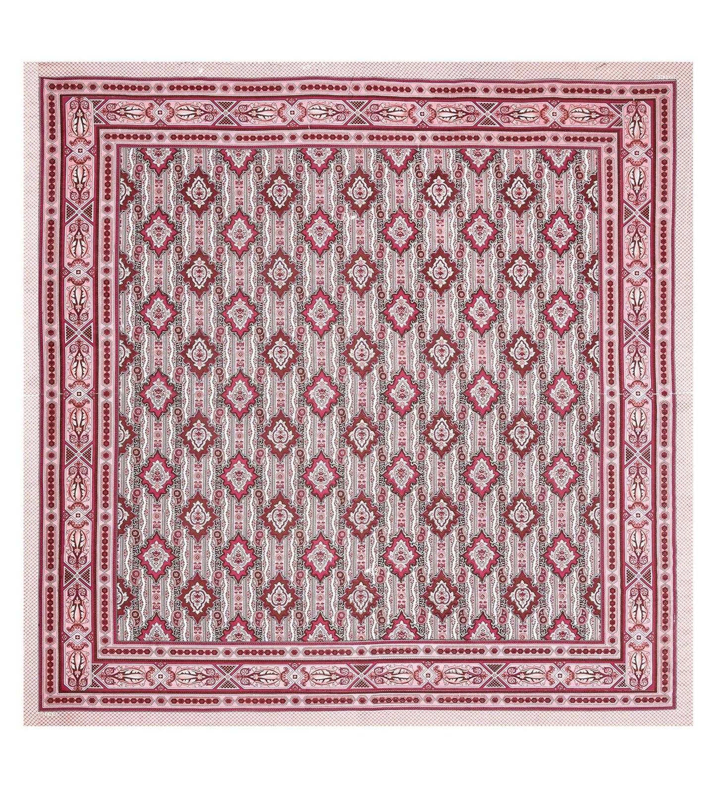 100% Pure Cotton Traditional Printed Bedsheet for Double Bed King Size Bedsheet with 2 Pillow Covers