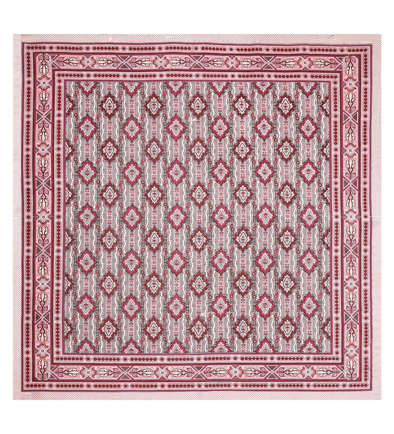 100% Pure Cotton Traditional Printed Bedsheet for Double Bed King Size Bedsheet with 2 Pillow Covers