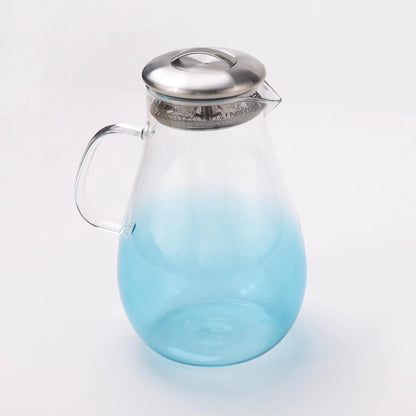 UMAI Premium Borosilicate Glass Jug 970ml Blue Modern Design LP064-BLE