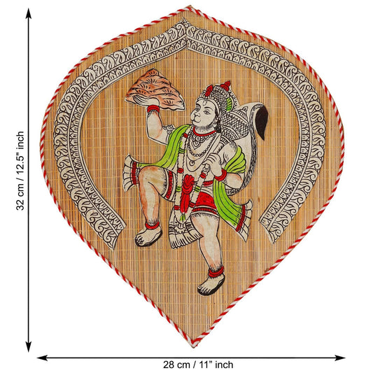 Bamboo Hand Crafted Leaf Design Wall Hangings Of Hanuman Ji For Home D?cor | Bamboo Art For Wall Decor