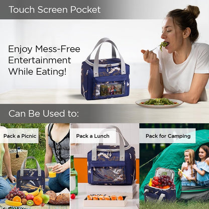UMAI Insulated Tote Lunch Bag | Tiffin Bag for Office School Outdoor | Navy Blue | Lightweight